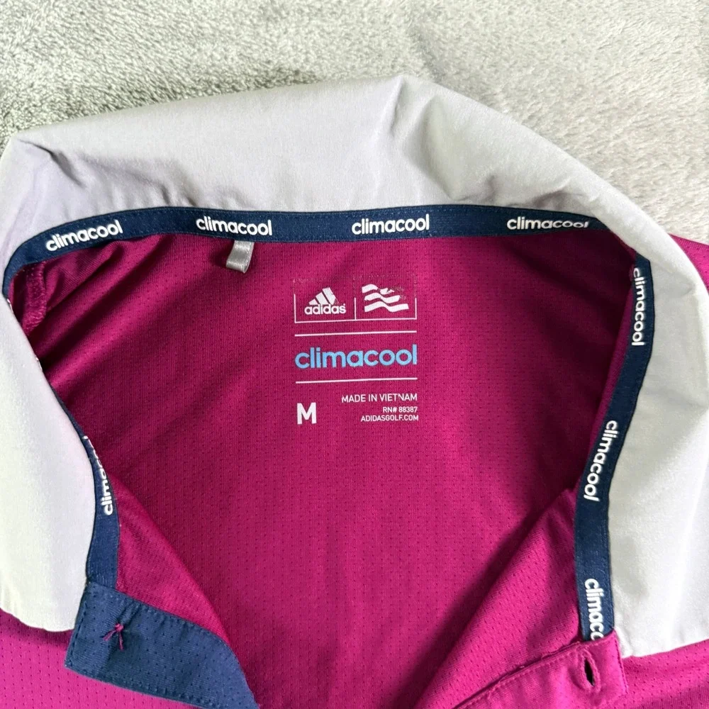 Adidas Climacool Golf Polo Shirt Las Vegas PGA Tour Pink Medium